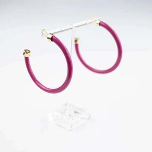 Hoo Hoop Earrings in Orchid simple statement lightweight elegant preppy girly